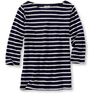 LL BEAN FRENCH STRIPED TOP